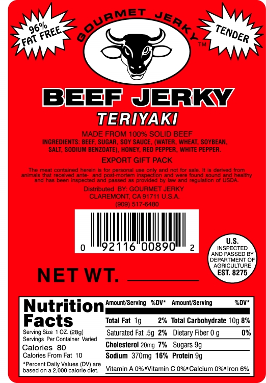 Order Gourmet Jerky Diabetic Friendly Low Carb High Protein Low